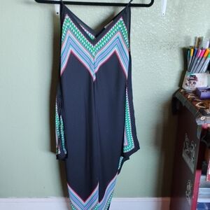 Lily White Multicolor Geometric Dress